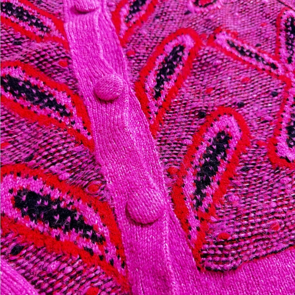 Stylish Pink Paisley Women's cardigan - Picture 10 of 13